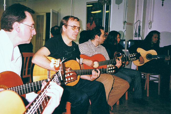 Miguel with his students